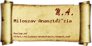 Miloszav Anasztázia névjegykártya